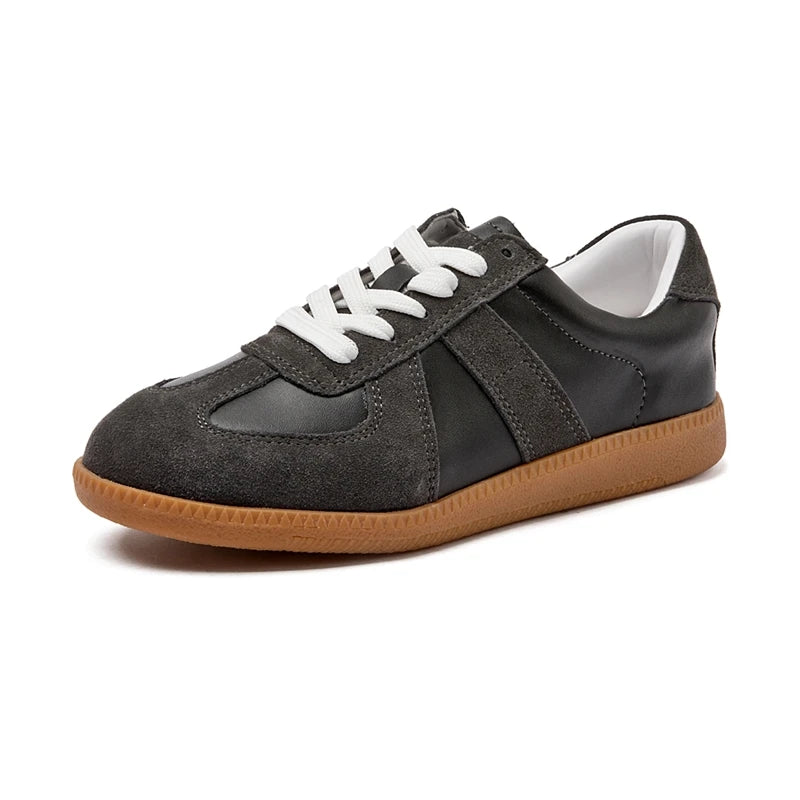 Women Genuine Leather Sneakers Casual Flat Training Shoes Spring 2026