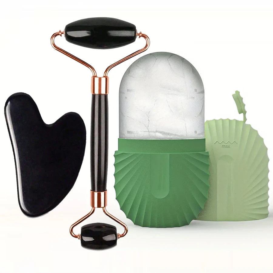 Ice Face Roller Gua Sha Skincare Tool Set