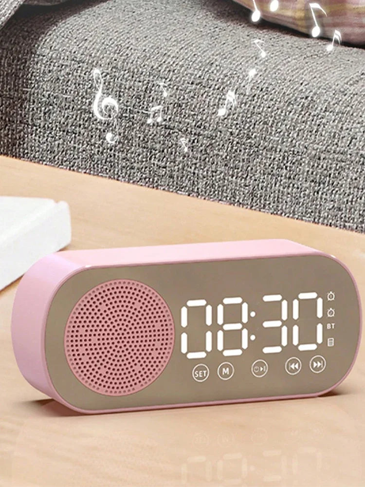 Multi-functional Bluetooth Speaker with Alarm Clock Subwoofer