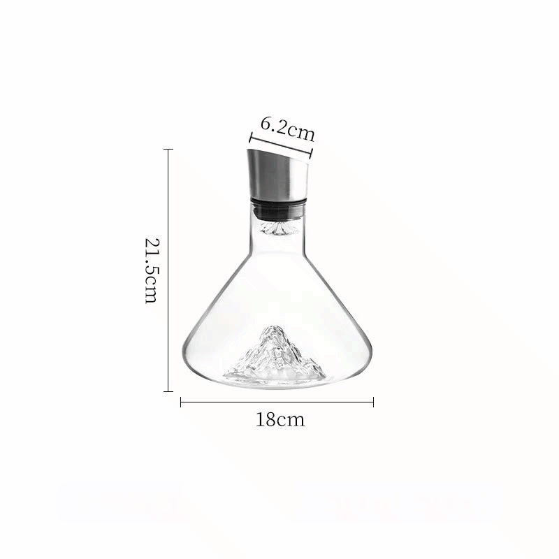 1500ml Crystal Whiskey Decanter Lead Free Glass Wine Carafe Thick Bar Accessory