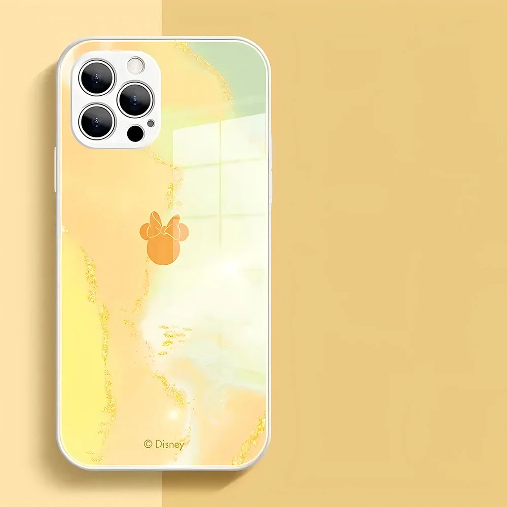 Disney Mickey Mouse Metallic Glass Hard iPhone Case