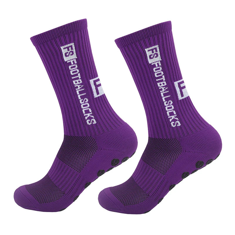 Anti Slip Football Socks Mid Calf Non Slip Grip Socks Men Women Sports Cycling Running Yoga Socks 1 Pair