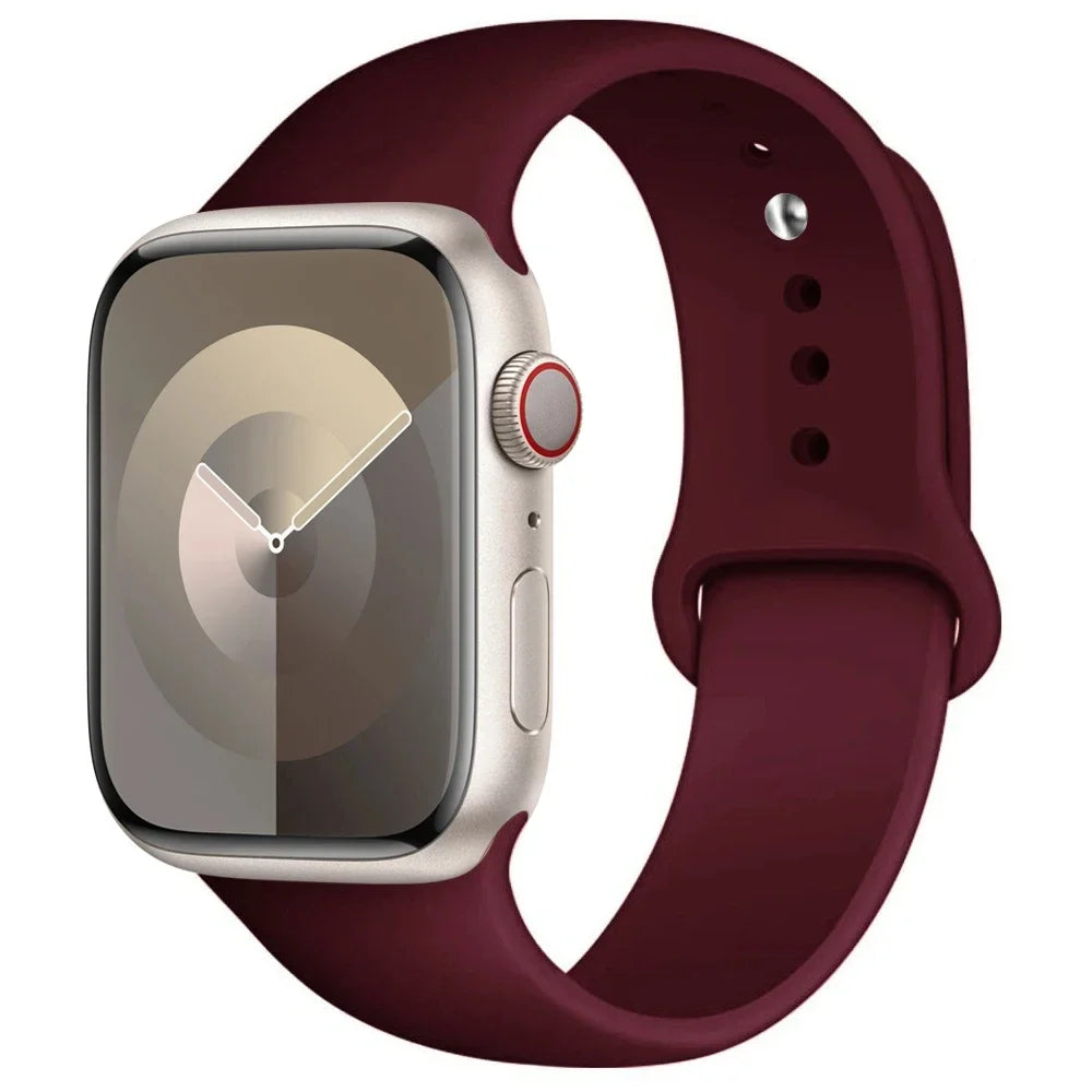 Silicone Apple Watch Band – Sport Strap Replacement for Apple Watch Series 3–9, SE & Ultra
