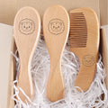 3pcs Baby Hair Brush and Wooden Comb Set Newborn Gift