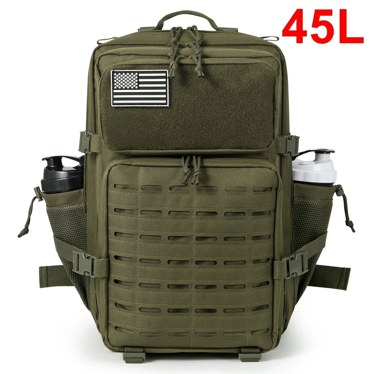 Tactical Backpack 25L 45L Outdoor Survival Hiking Rucksack with Bottle Holder