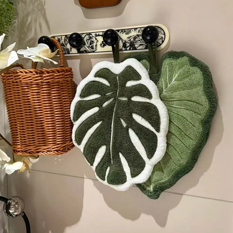 Super Absorbent Hand Towel Kitchen Bathroom Hanging Cleaning Cloth Handkerchief