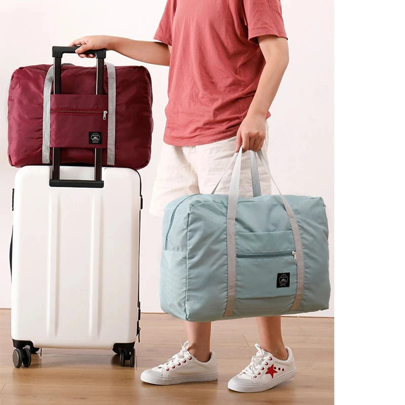 Foldable Travel Duffel Bag Carry On Luggage Large Capacity Lightweight Waterproof Weekend Gym Bag Women