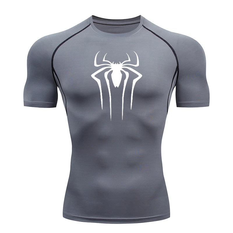 Men Compression Short Sleeve Quick Dry Gym Running Fitness T Shirt