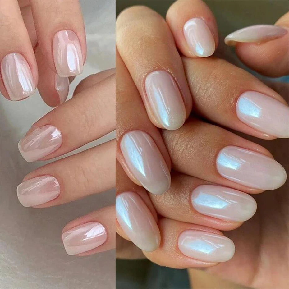 Pearl Chrome Nails in Seconds – Easy Nail Upgrade
