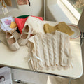 Girls Knitted Sleeveless Vest Style Baby Top for Kids 1-7 Years