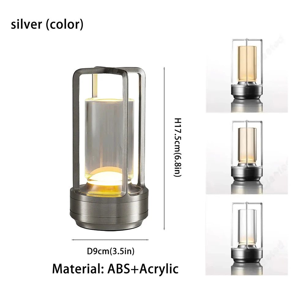 Cordless LED Table Lamp Rechargeable Outdoor Camping Night Light