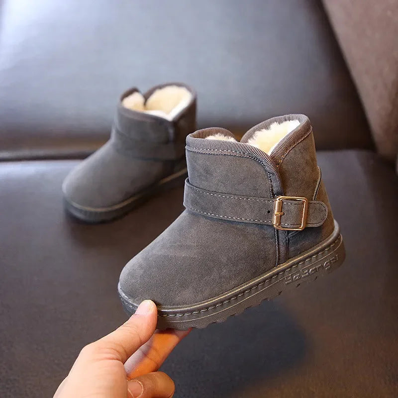 Kids Winter Snow Boots Warm Cotton Casual Shoes for Boys & Girls