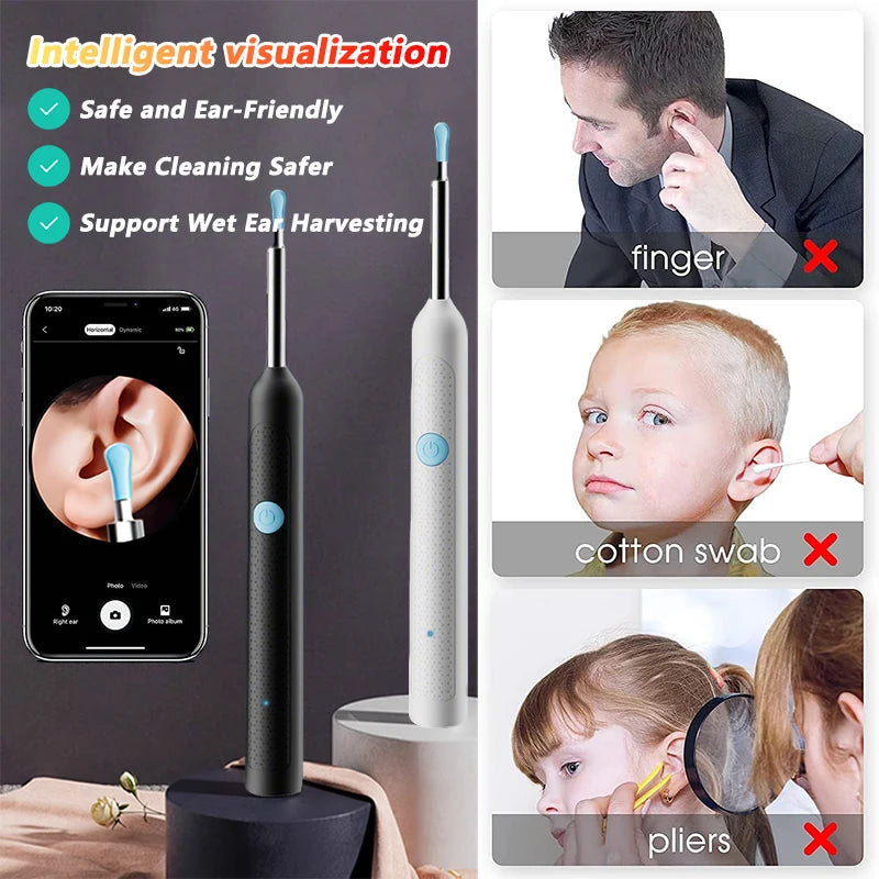 Ear Wax Removal Tool with Camera – HD Visual Ear Cleaner Endoscope for Safe Ear Cleaning