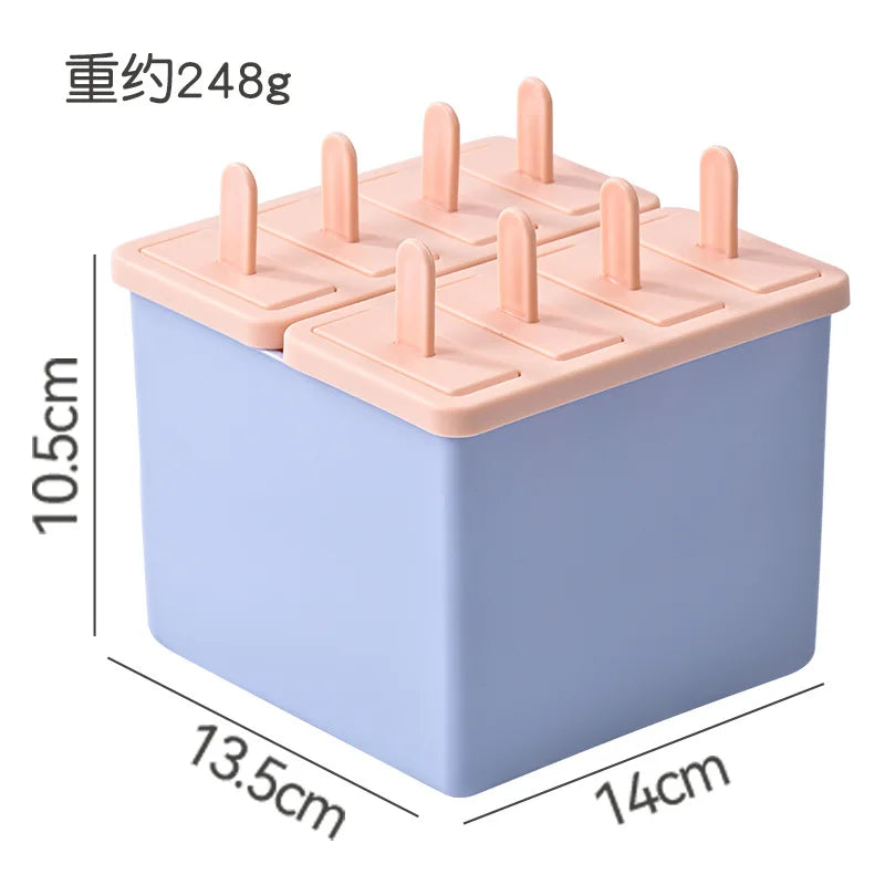 Popsicle Mold Ice Cream Maker Food Grade Frozen Ice Tray with Lid Homemade Ice Cream Mold