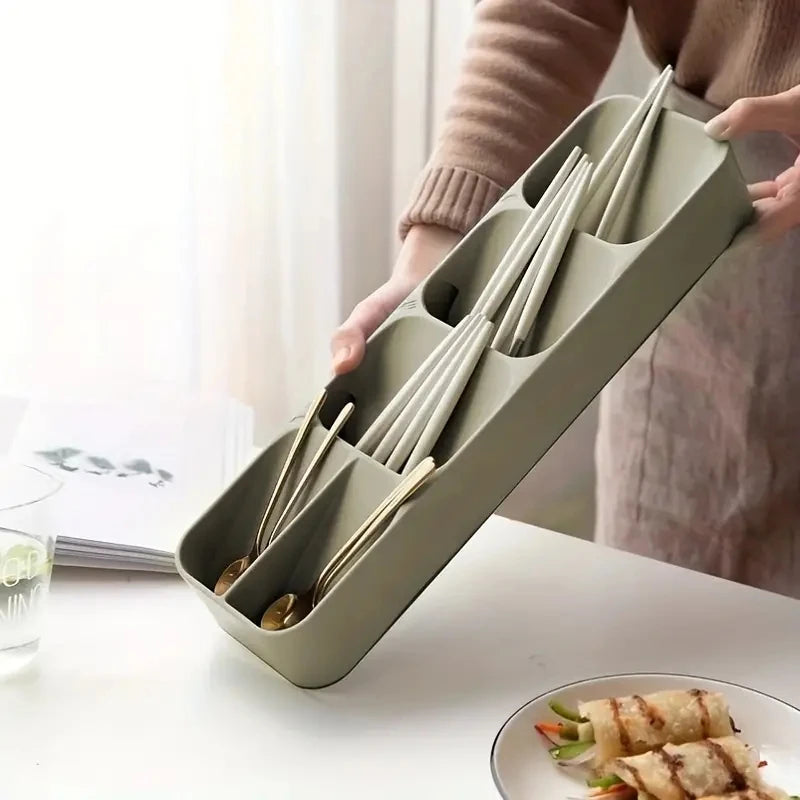 Cutlery Organizer Tray Kitchen Drawer Utensil Storage Fork Spoon Divider Box