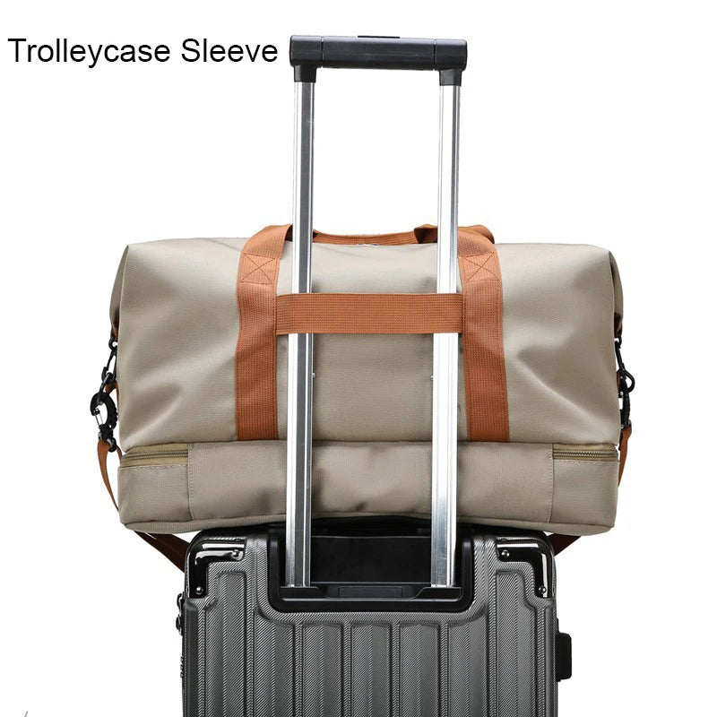 Travel Gym Bag Waterproof Duffle Large Capacity Fitness Bag With Shoe Compartment
