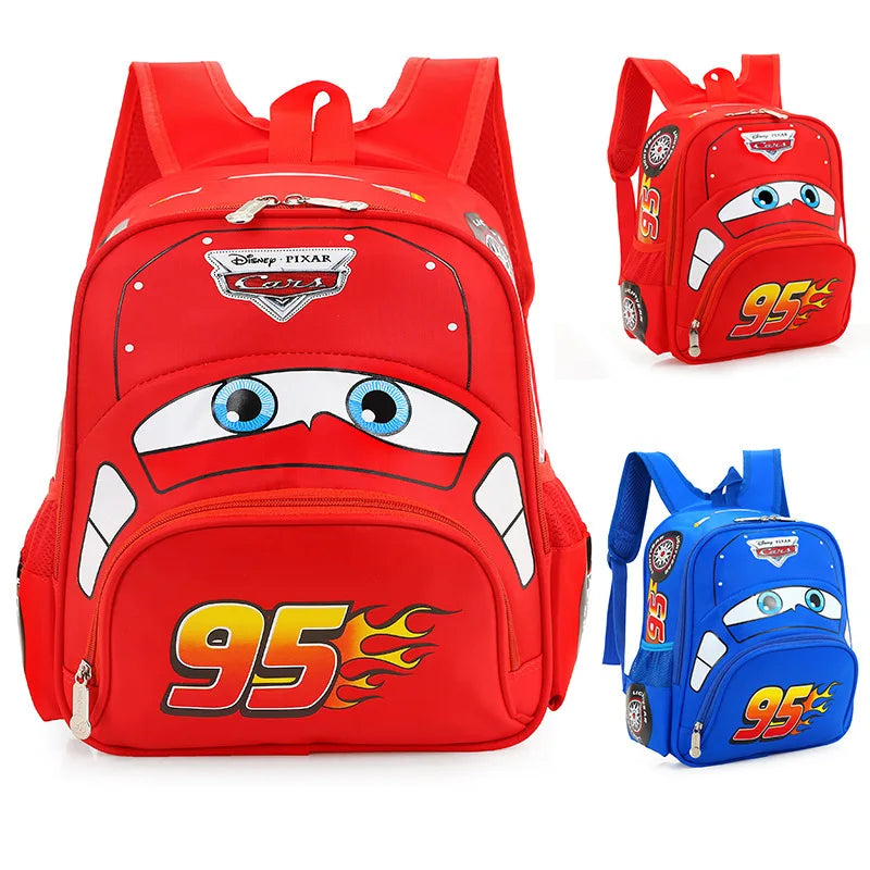 Cartoon Car Kids Backpack for Boys Ages 3 to 6