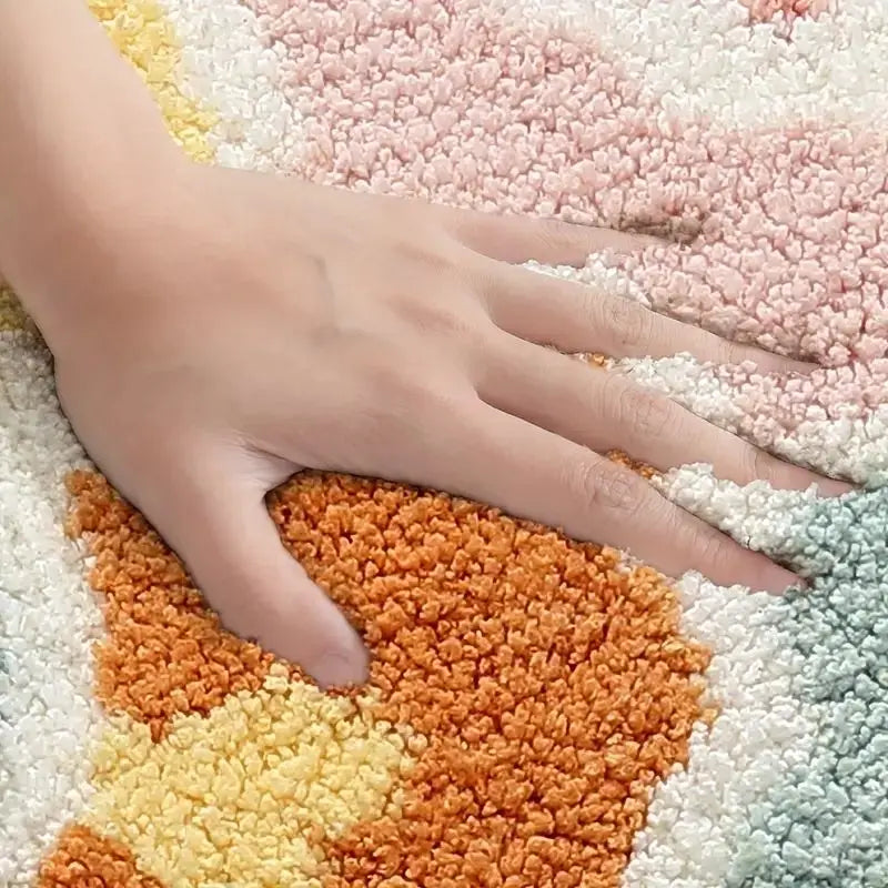 40x60cm Cute Flower Bathroom Rug Soft Absorbent Non Slip Bath Mat Machine Washable