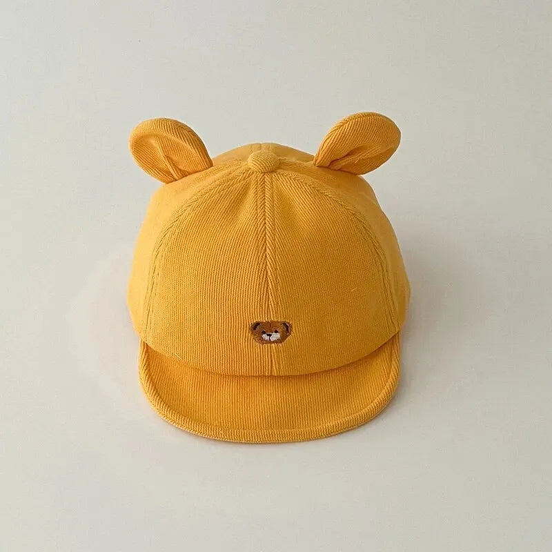 Baby Bear Ears Cotton Baseball Cap Sun Hat