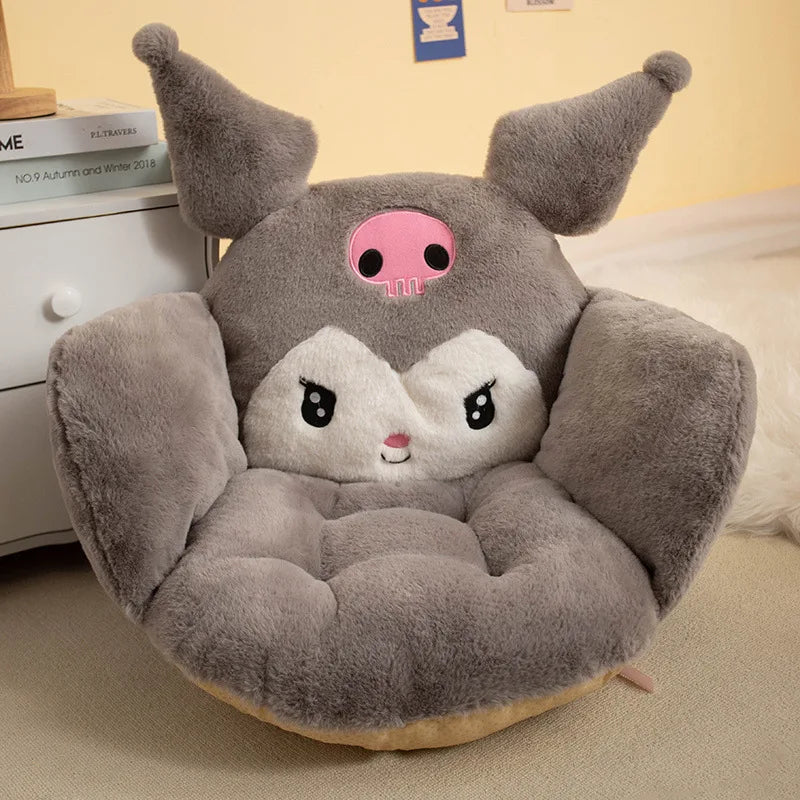Cute Cartoon Plush Chair Cushion Winter Warm Office Seat Pillow Dorm Gift