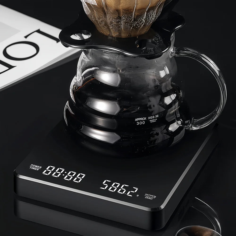 High Precision Coffee Scale USB Timer LED Waterproof Pad 3kg 5kg