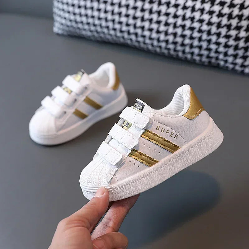 Kids White Sneakers Breathable Casual Shoes