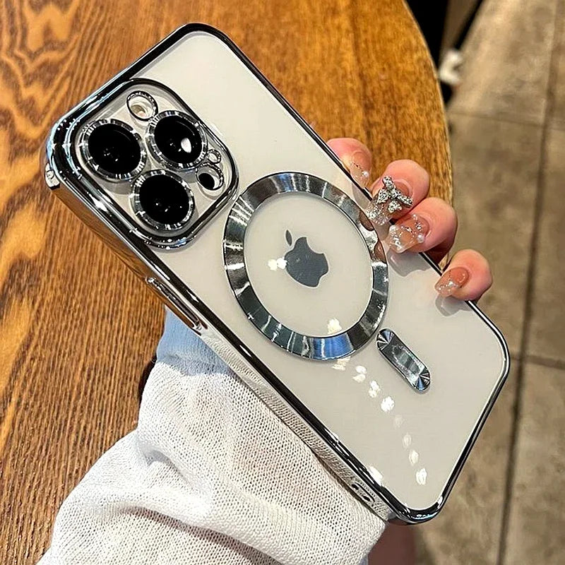 Transparent Magnetic Wireless Charging iPhone Case