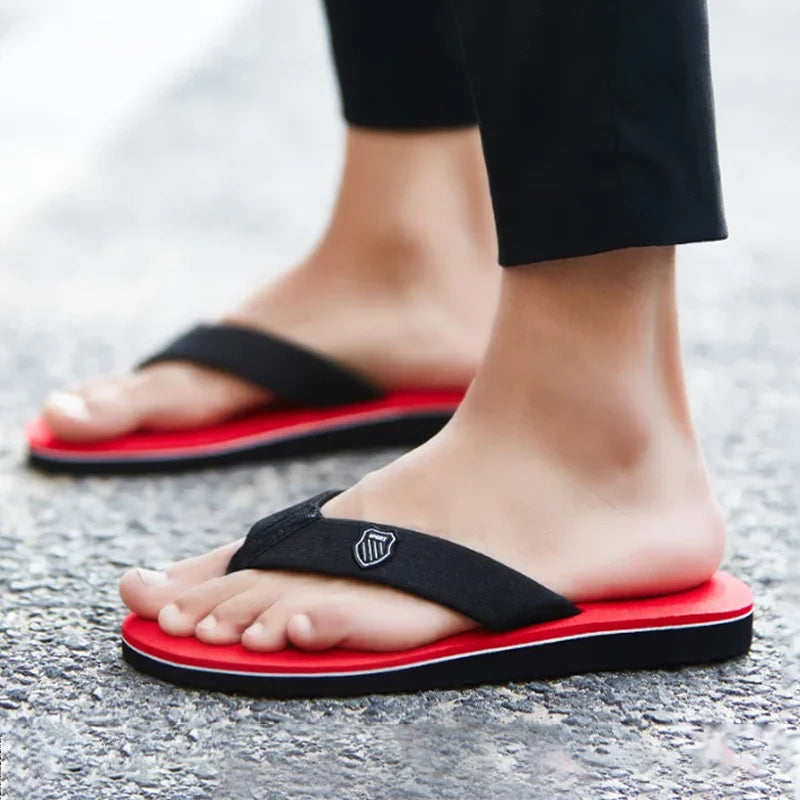 Men Flip Flops Casual Beach Sandals Non Slip Lightweight Summer Slippers Outdoor Slides