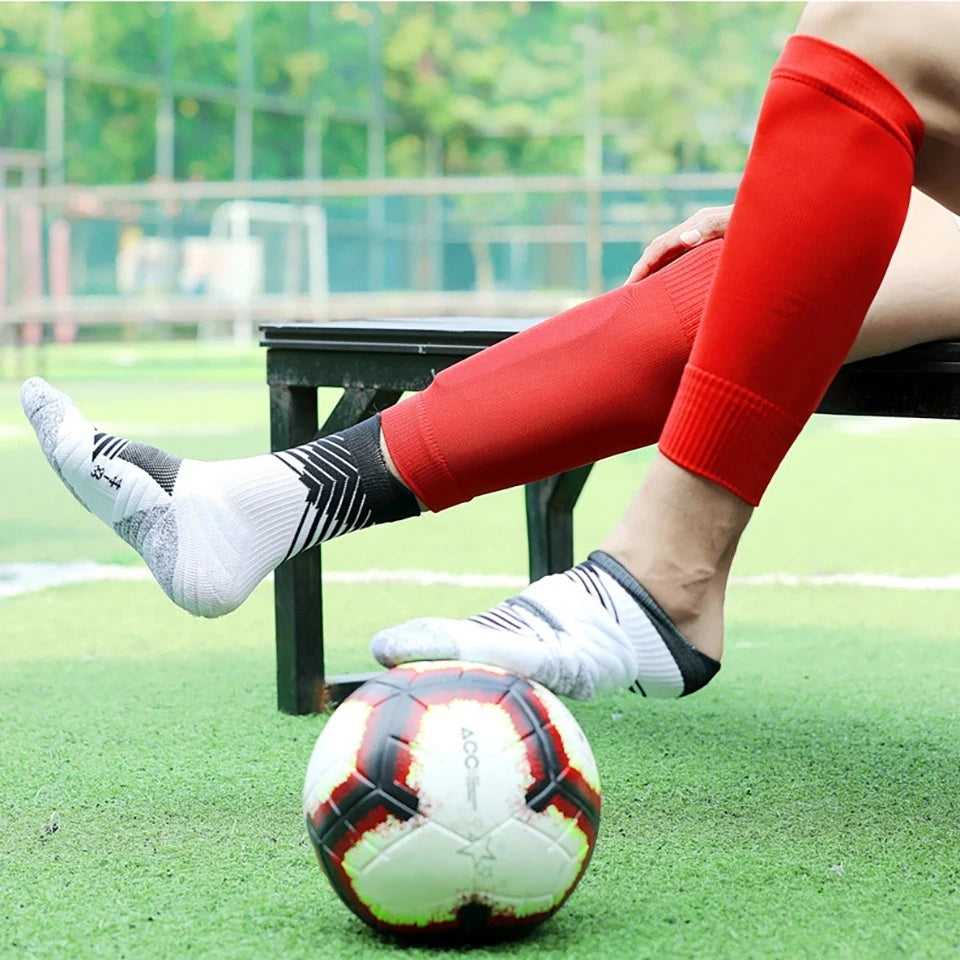 Football Shin Guard Sleeves Compression Leg Covers Breathable Soccer Socks