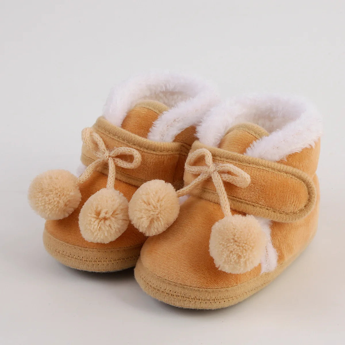 Newborn Baby Snow Boots Soft Warm Pom Pom Winter Booties