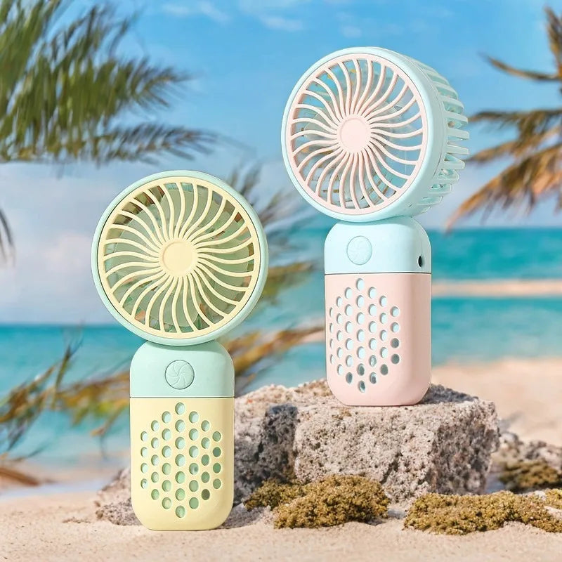 Mini USB Handheld Portable Fan Cute Cartoon Charging Fan Pocket Size