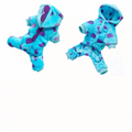 Blue Dinosaur Dog Hoodie Warm Pet Coat