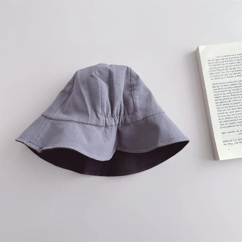 Kids Striped Fisherman Hat Casual Cotton Sun Hat for Boys & Girls