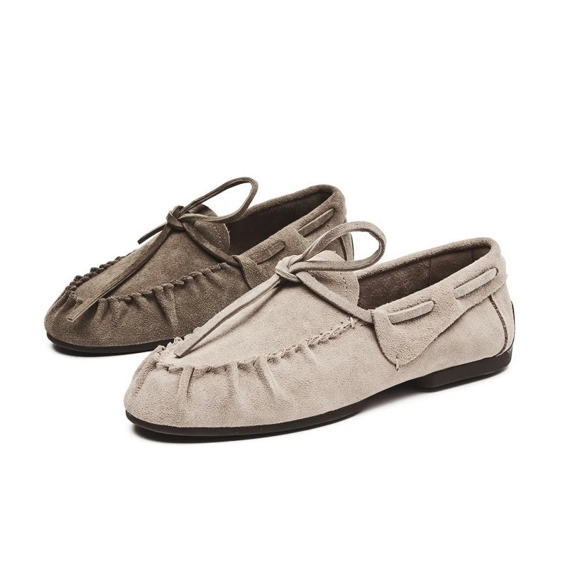Women Leather Loafers Slip On