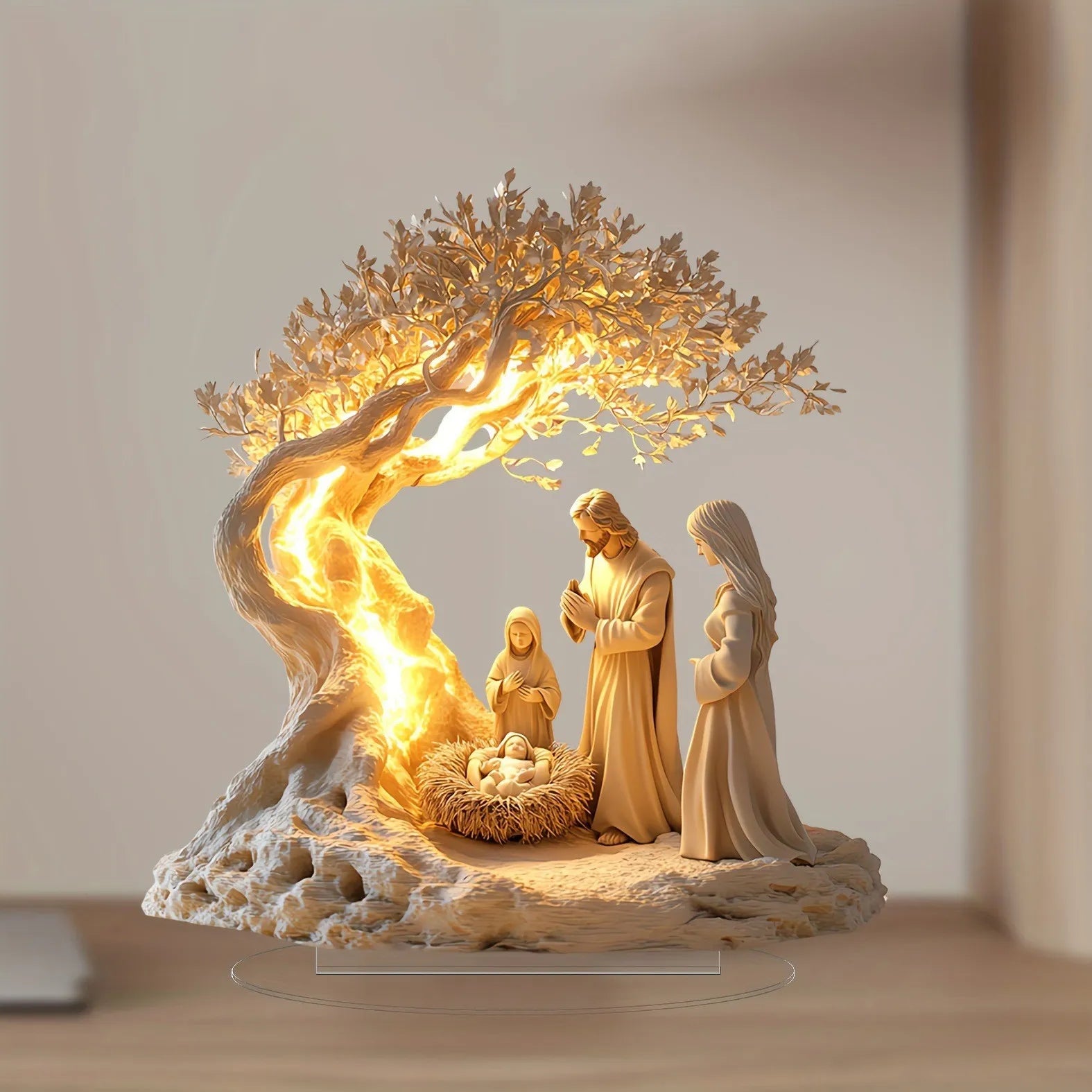 Jesus Prayer Statue Desktop Decor Religious Home Office Gift