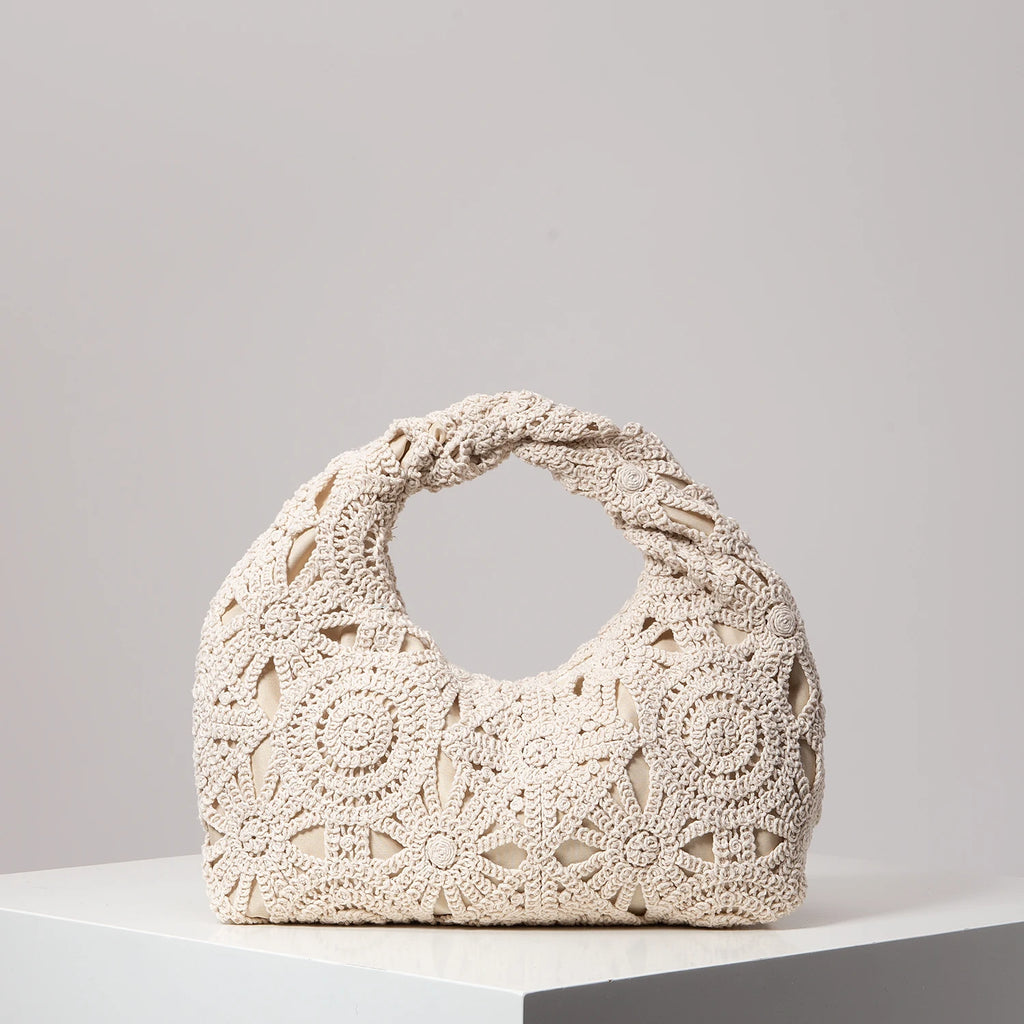 Boho Woven Beach Bag Crochet Handbag for Women