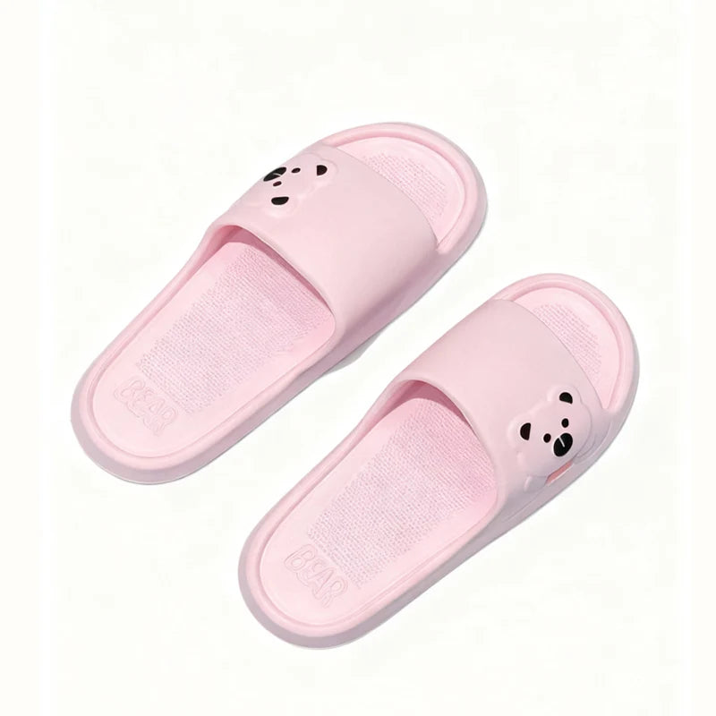 Cartoon Bear EVA Slides for Women Non Slip Summer Slippers