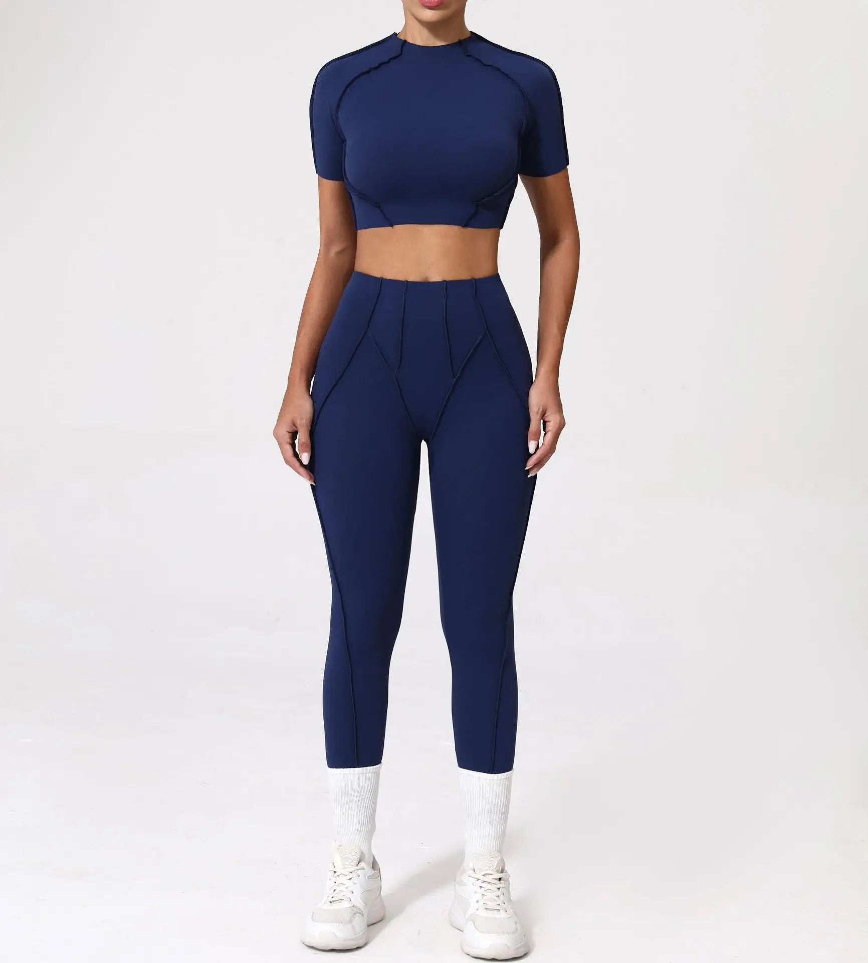 Women Seamless Yoga Set High Waist Hip Lifting Gym Sports Bra & Leggings Suit
