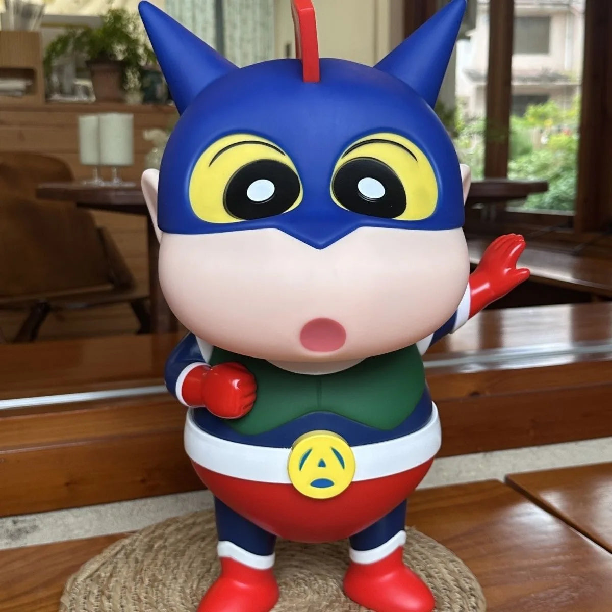 40cm Crayon Shin Chan Figure Dynamic Superman Anime Model Toy Gift Decor