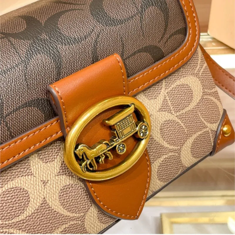 Women Minimalist Contrast Crossbody Box Bag
