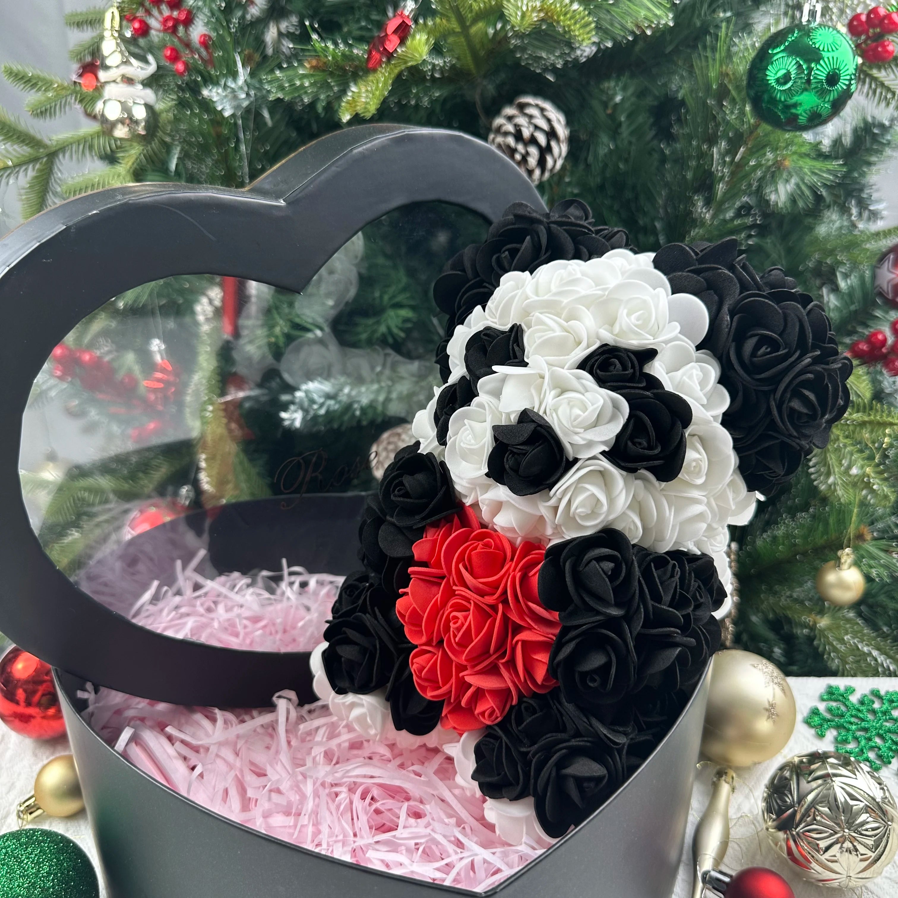 Rose Flower Teddy Bear Gift with Box for Women