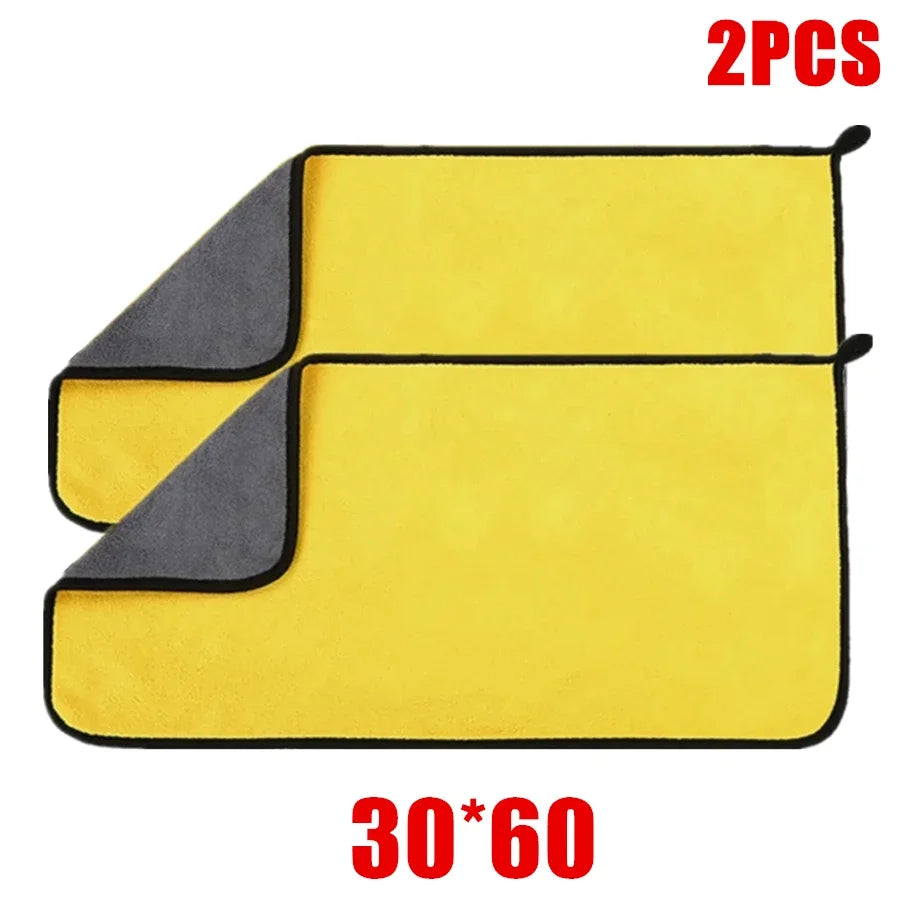 Microfiber Car Cleaning Towels – Ultra Soft Double Layer Drying Cloth for Car Detailing