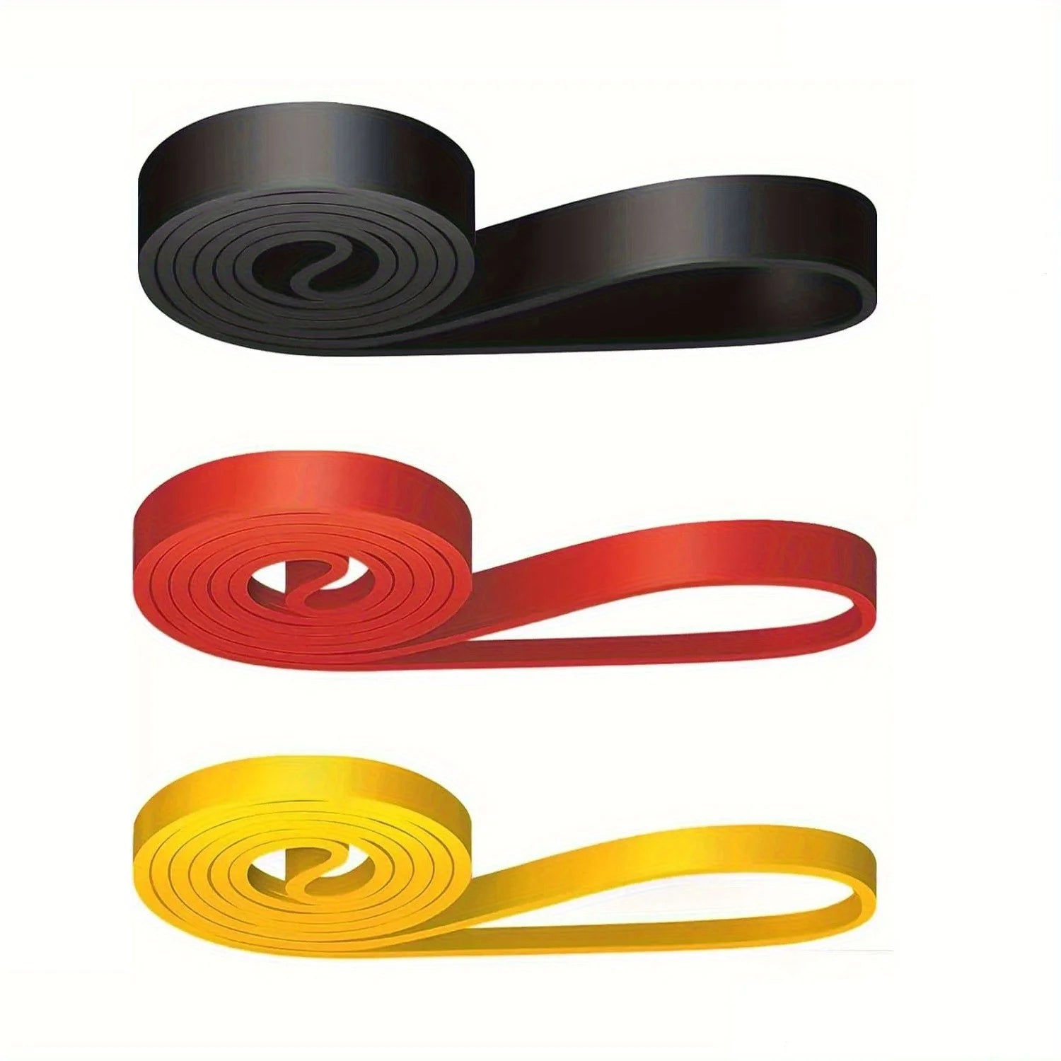 Stackable TPE Resistance Bands Set Strength Training Home Gym Workout Stretching Bands