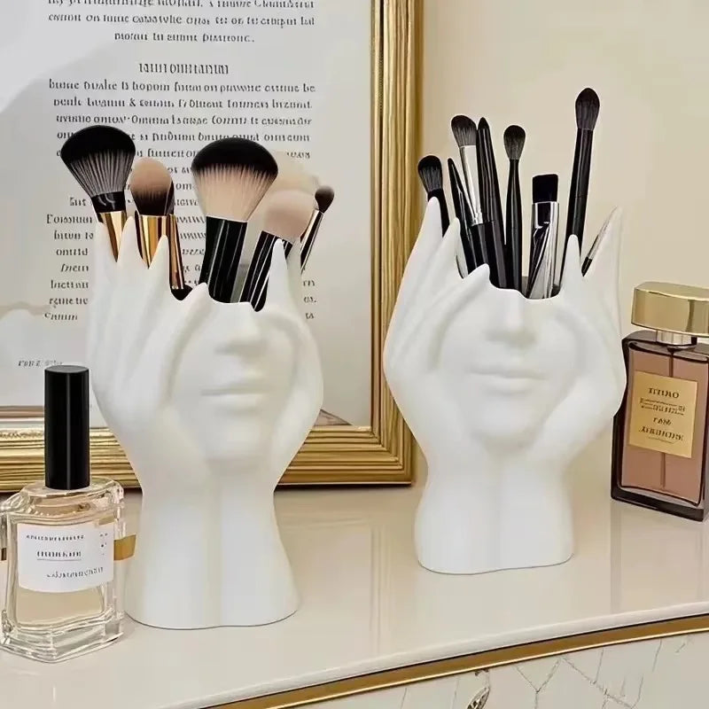 Creative Human Body Pen Holder Desktop Multifunctional Organizer for Office and Makeup Brushes