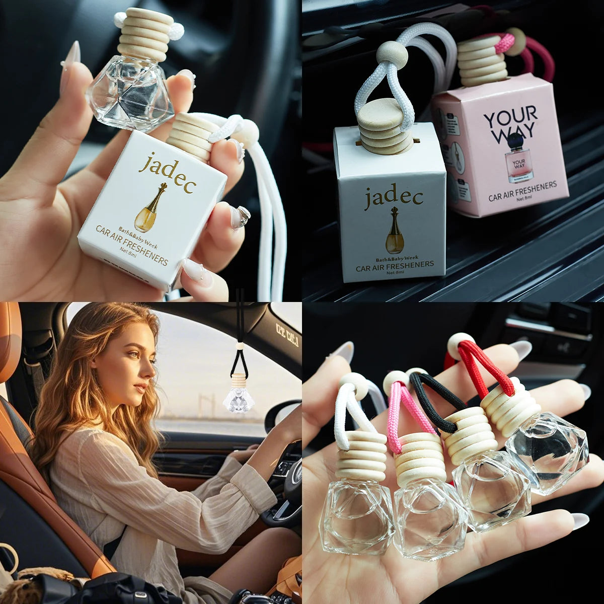 Car Perfume Bottle Long Lasting Air Freshener for Car Interior Fragrance