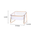 Transparent Raised Double Pet Bowl with Golden Stand