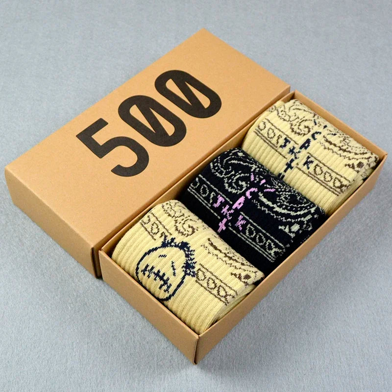 Cactus Jack Cotton Crew Socks Men 3 Pairs Box Free Shipping
