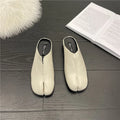 Women Tabi Split Toe Leather Flats Casual Loafers Low Heel Ninja Shoes