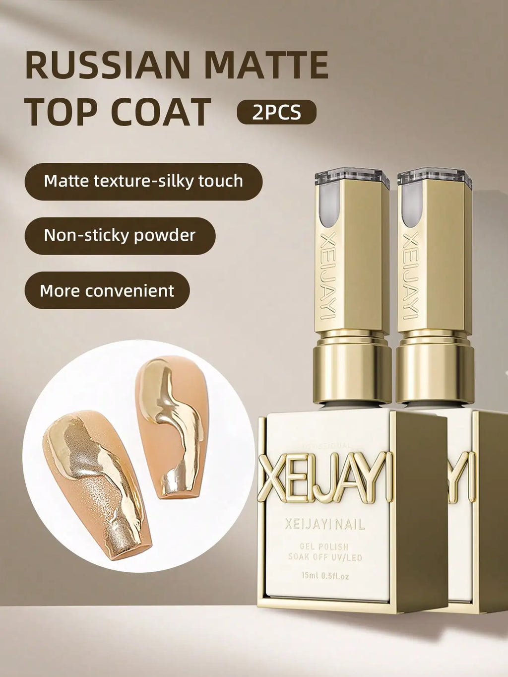 Matte Top Coat Gel – Long Lasting Velvet Finish Nail Top Coat for UV LED Gel Nails