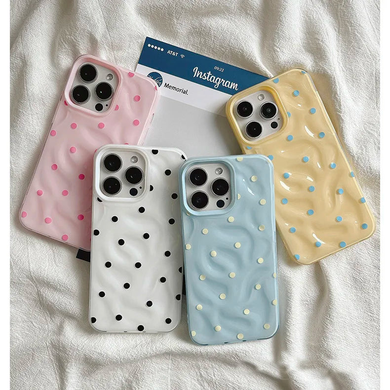 Black Polka Dot Lovely Bumper iPhone Case